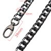 Řetízek s karabinou 120 cm, 12 mm černý nikl