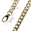 Řetízek s karabinou 120 cm, 12 mm zlatý