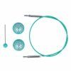 Výměnné lanko KnitPro Swivel 360° The Mindful Collection 100 cm tyrkysová