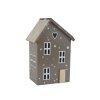 Dekorace domeček šedý