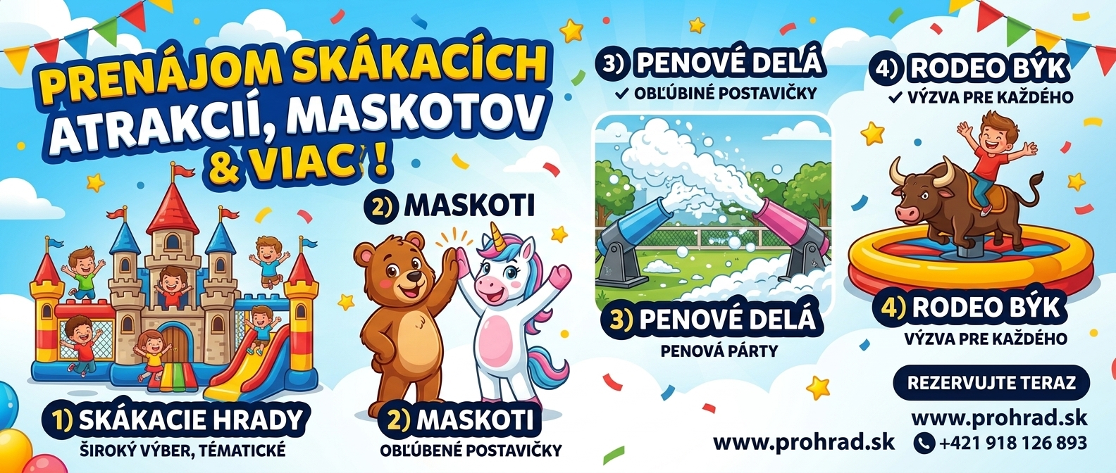 Prenájom skákacích atrakcií