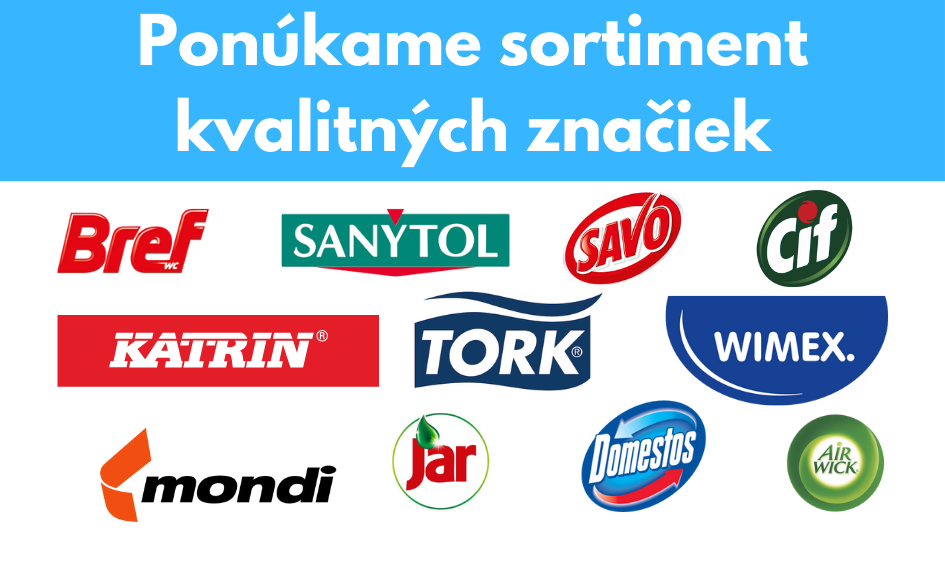 Ponúkaný sortiment značiek