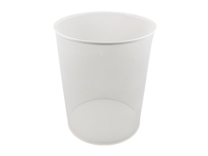 Odpadkový kôš drôtený - biely 12L