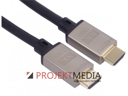 PremiumCord HDMI 2.1 High Speed + Ethernet kabel 8K@60Hz,zlacené 1m