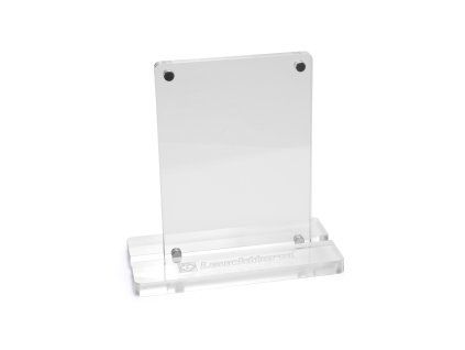 spectator card display stand with magnetic closure