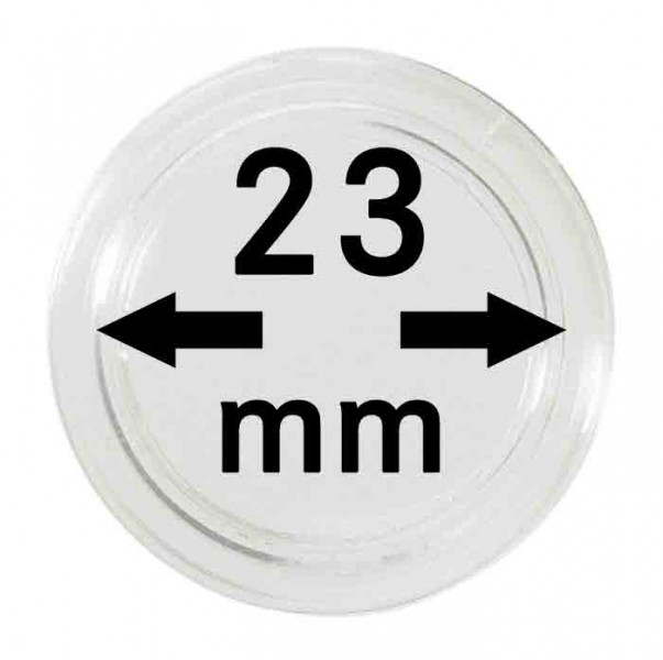 Plastová kapsle na mince Velikost: 23 mm