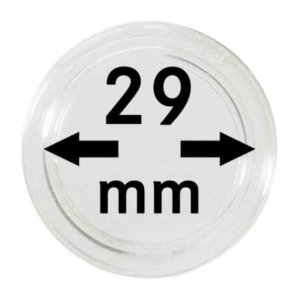 Plastová kapsle na mince Velikost: 29 mm