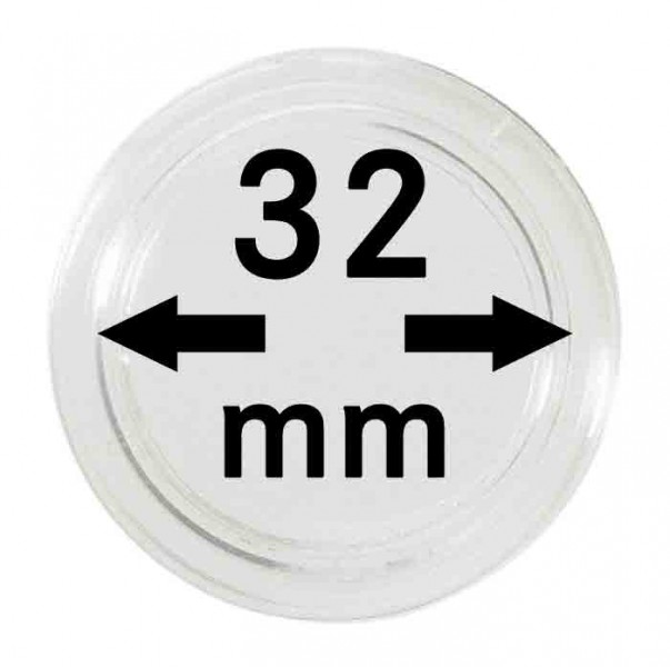Plastová kapsle na mince Velikost: 32 mm