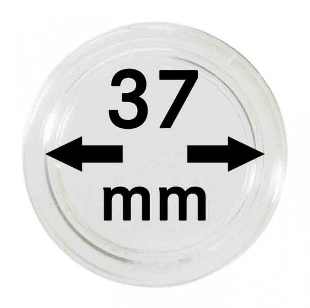 Plastová kapsle na mince Velikost: 37 mm