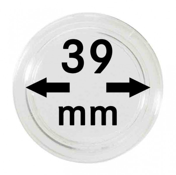Plastová kapsle na mince Velikost: 39 mm