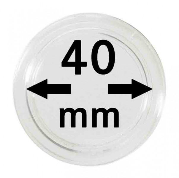 Plastová kapsle na mince Velikost: 40 mm