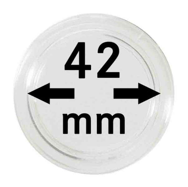 Plastová kapsle na mince Velikost: 42 mm