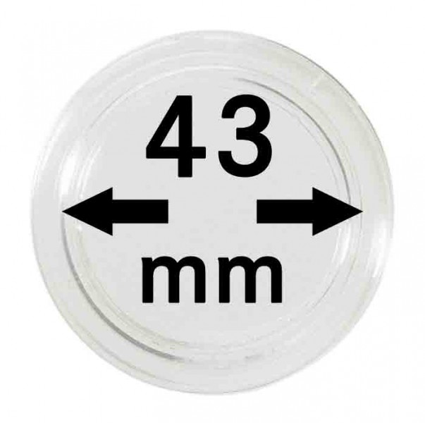 Plastová kapsle na mince Velikost: 43 mm