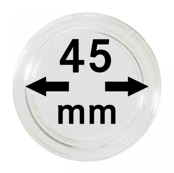 Plastová kapsle na mince Velikost: 45 mm