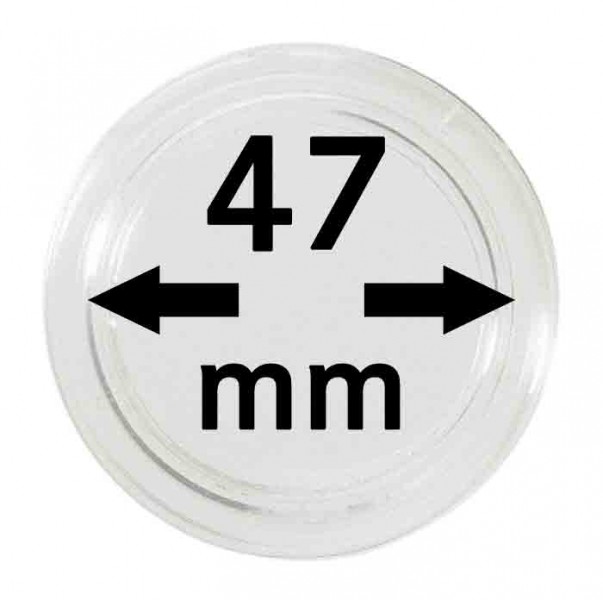 Plastová kapsle na mince Velikost: 47 mm