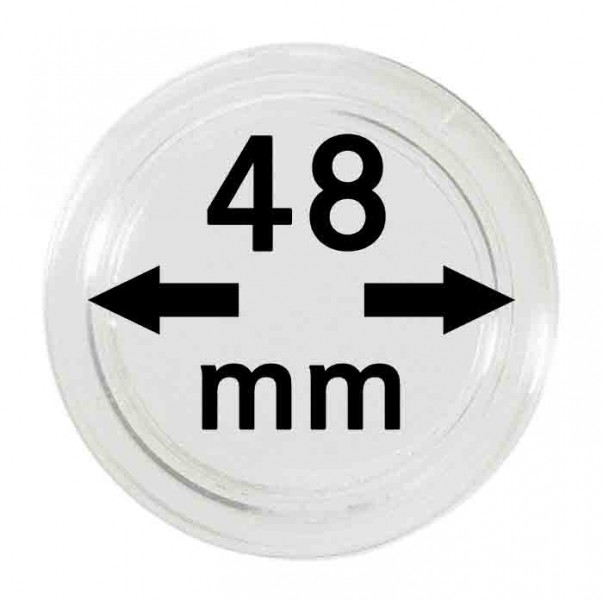 Plastová kapsle na mince Velikost: 48 mm