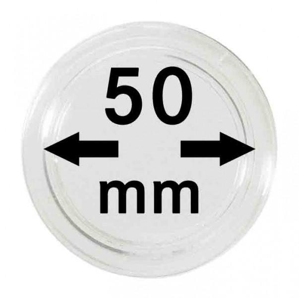Plastová kapsle na mince Velikost: 50 mm
