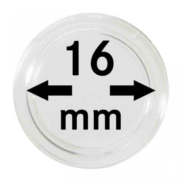 Plastová kapsle na mince Velikost: 16 mm