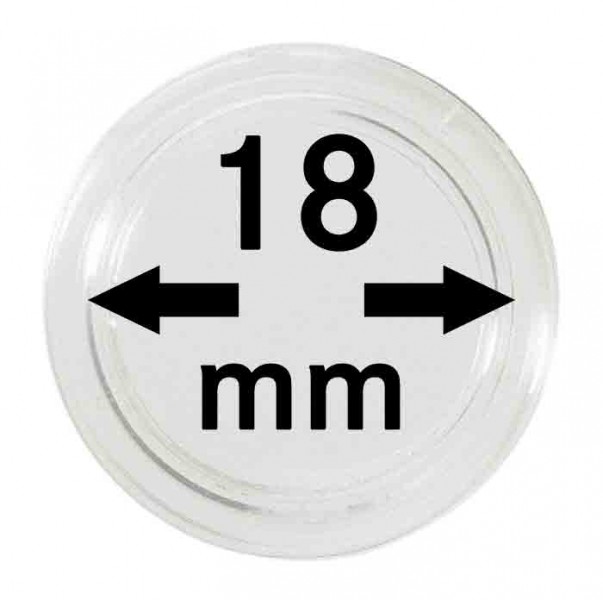 Plastová kapsle na mince Velikost: 18 mm