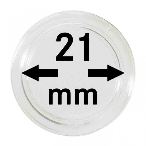 Plastová kapsle na mince Velikost: 21 mm