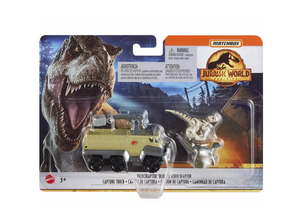 Matchbox Jurassic World Dominion Velociraptor Blue Atrociraptor Capture