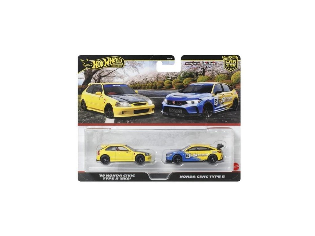 Hot Wheels Premium Car Culture 99 Honda Civic Type R and Honda Civic Type R