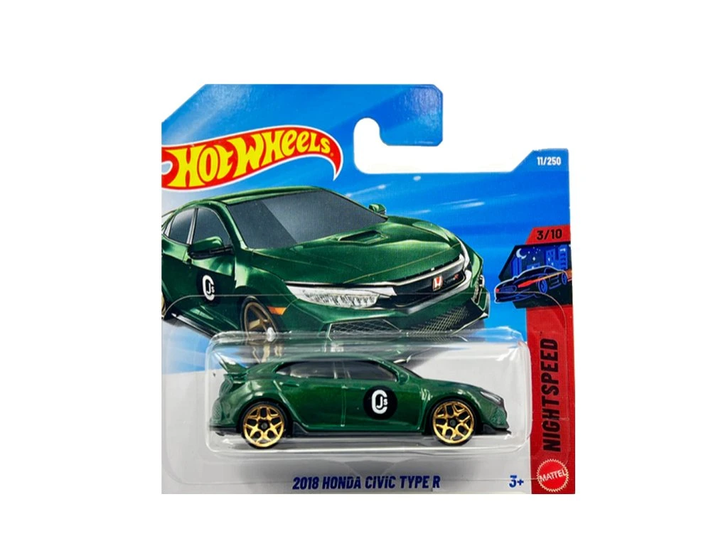 Hot Wheels 2018 Honda Civic Type R zelená