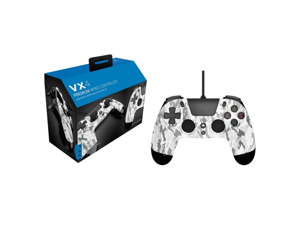 PS4/PC ovladač drátový Gioteck VX4 Wired Camo Controller Nové za