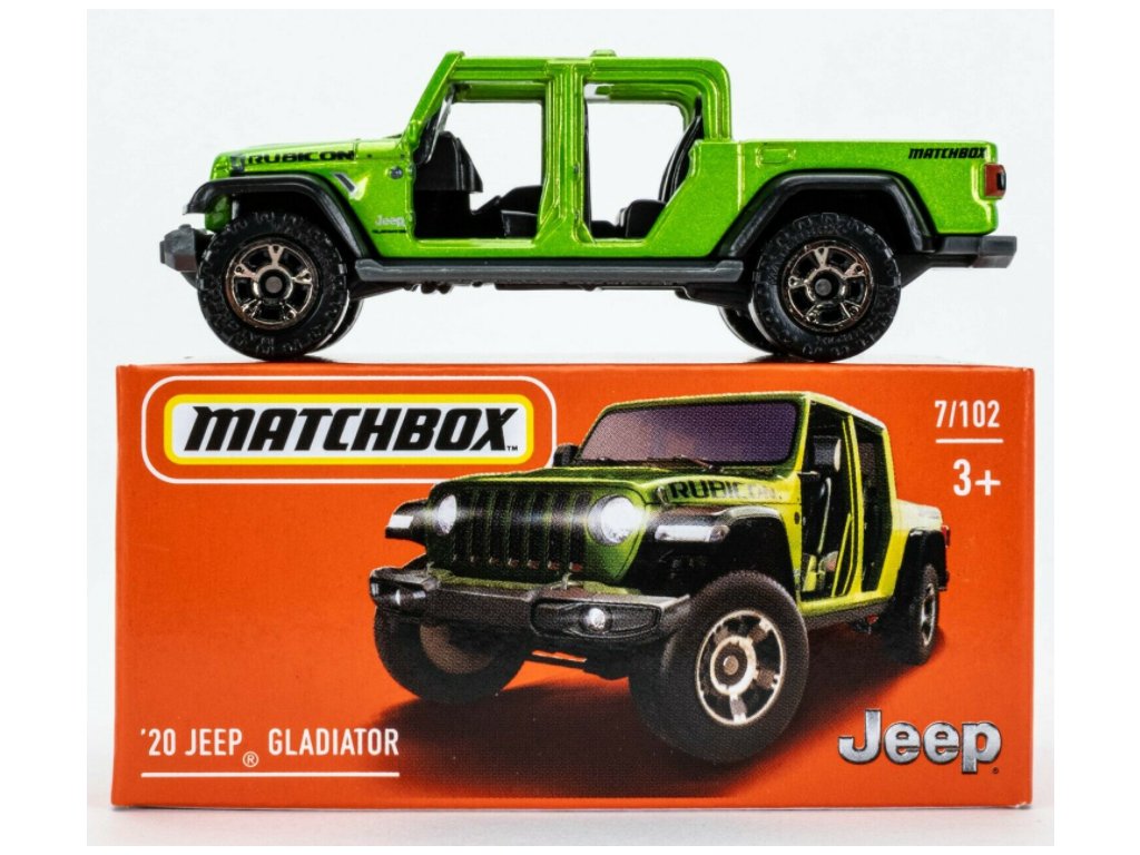 Toys Matchbox 20 Jeep Gladiator Box zelený Nové Prokonzole.cz