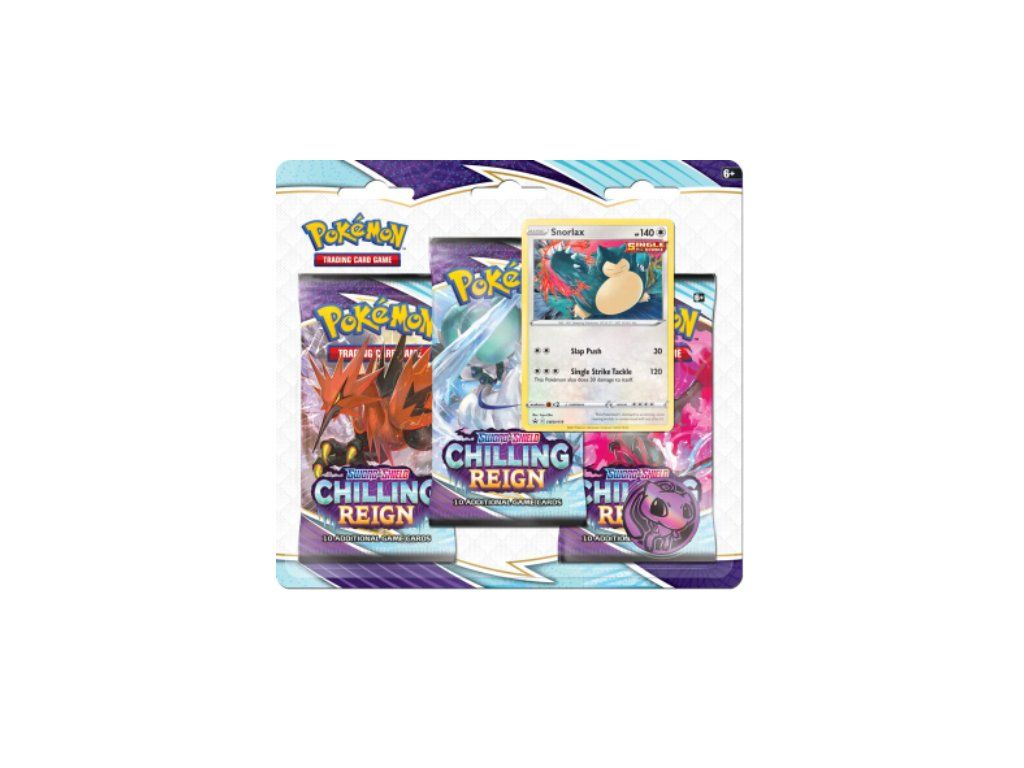 Merch Pokémon Sword and Shield 6 Chilling Reign Blister Booster 3 Pack