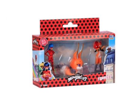 Merch Kouzelná beruška a černý kocour Miraculous Stampers 3 Pack