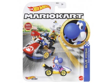 Toys Hot Wheels Mario Kart Die Cast Blue Yoshi