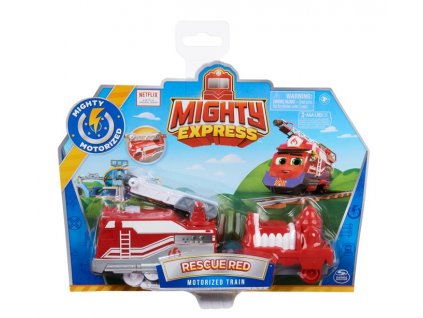 Toys Mighty Express Rescue Red Motorized Train