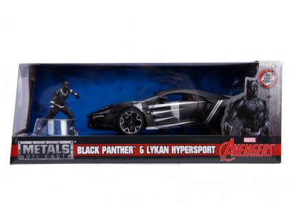 Toys Auto Marvel Black Panther and Lykan Hypersport