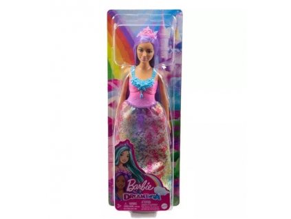 Toys Barbie Dreamtopia Princess Curvy Doll With Purple Hair