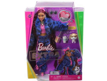 Toys Barbie Extra Blue Leopard Track Suit Doll