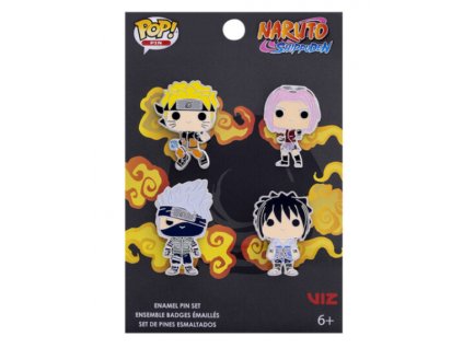 Merch Naruto Funko 4pk Pin Set Team 7 Nové