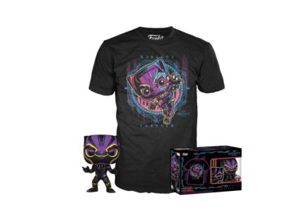 Merch Funko Set Tričko vel. L a figurka 891 Black Panther Wakanda Forever The Infinity Saga