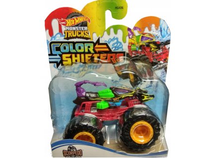 Toys Hot Wheels Monster Trucks Color Shifters Scorpedo Vehicle