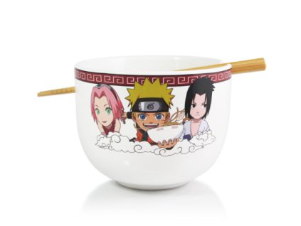 Merch Miska Naruto Ramen Bowl with Chopstick 414ml Team Seven