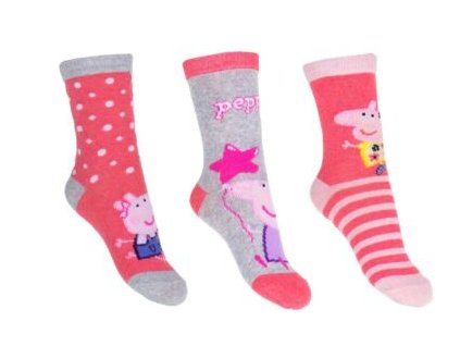 Ponožky Peppa Pig Pink 3 pack
