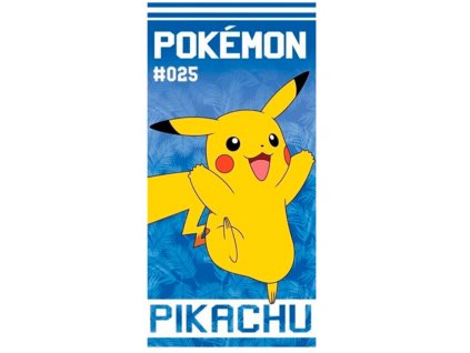 Osuška Pokémon Pikachu 025 blue 70x140cm