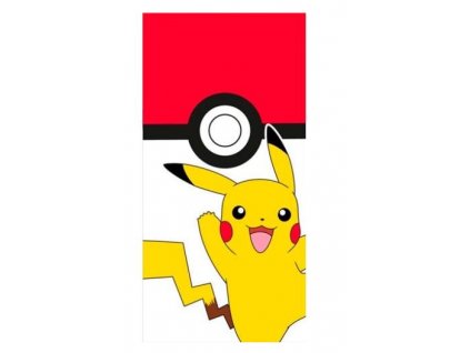 Osuška Pokémon Pikachu Pokeball 70x140cm