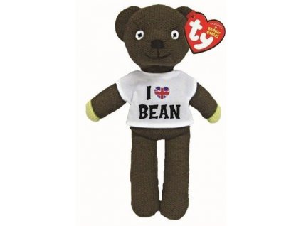 Plyšová hračka Ty Beanie Babies Mr Bean Teddy in T Shirt Beanie