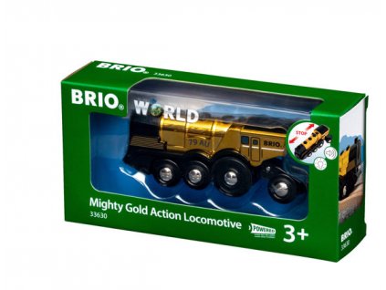 BRIO 33630 Mohutná akční lokomotiva zlatá