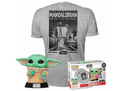 Funko Set Star Wars The Mandalorian Grogu a tričko vel. X