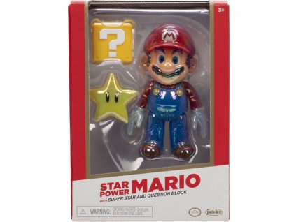 Figurka Super Mario Star Power Mario Gold 10cm