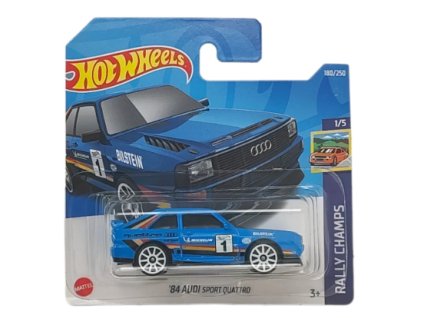 Hot Wheels 84 Audi Sport Quattro Blue