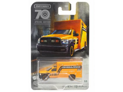 Matchbox Moving Parts 70Y Special Edition 2019 Ram Ambulance