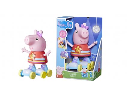 Figurka Prasátko Peppa na kolečkových bruslích se zvukem 25cm